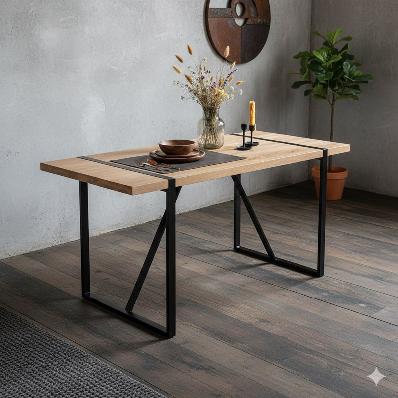 Table de salle à manger Rustic Industrial