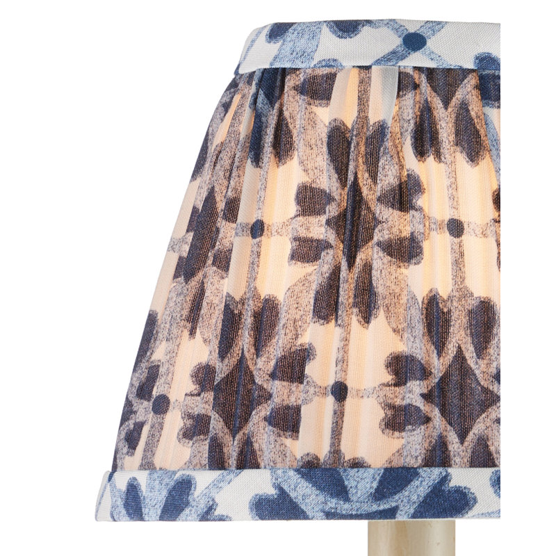 Pembrook - Tapered Chandelier Shade - Blue, Ivory