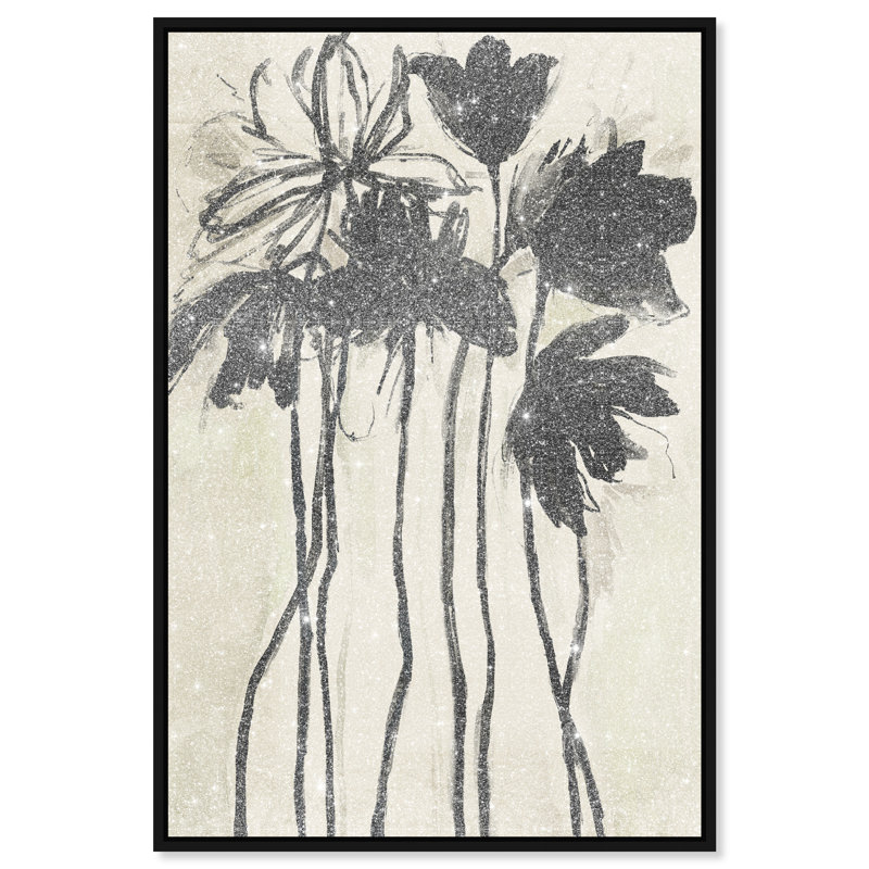 Flower Abstract Studio Print by Oliver Gal, 16"H x 11"W, Black Floater Frame