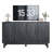 Wood Console Table with  Cabinets , Shelves