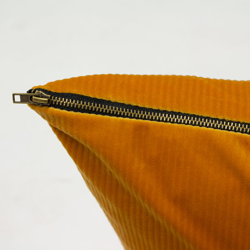 Square Throw Cushion, Ochre