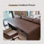 62.99" Coffee + Black Rectangular Manufactured Wood with 3 drawers Desk-109764071