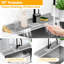 Tapis de robinet pliant 24 po pour garde-boue d'évier de cuisine [égouttement rapide à 7 ° de pente] [Snap Lock Fit] Tapis de robinet pour évier de cuisine