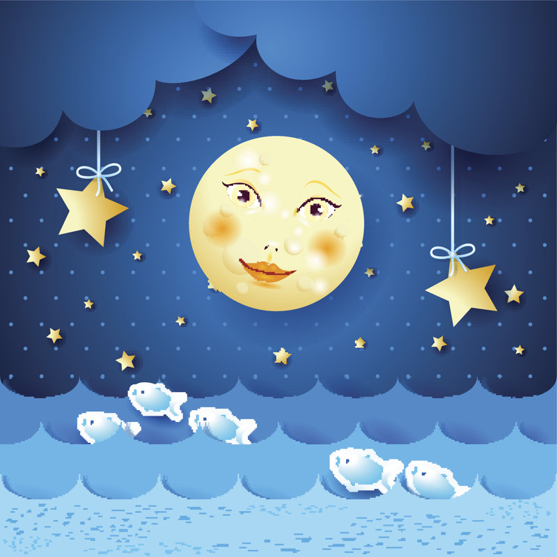 Moonlight by Luvi40 - Wrapped Canvas Print, 51cm H x 51cm W 