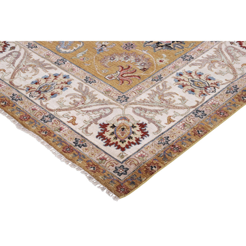 Hand Knotted Wool Oriental Area Rug, Rectangle 9' x 12'