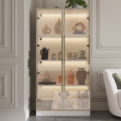 Vitrine H 59,8 po avec DEL et porte en verre