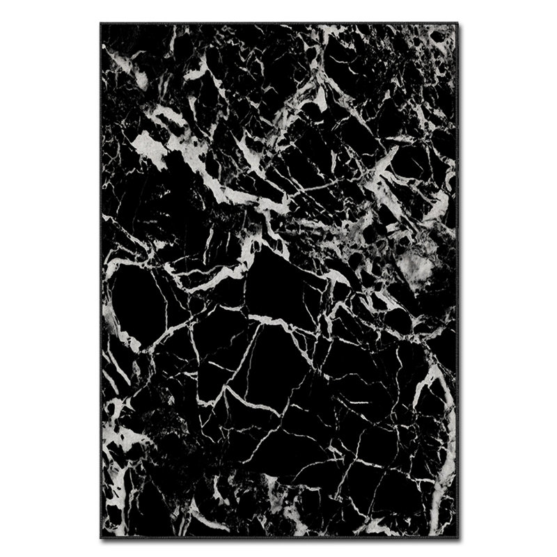 Luxurious Non-Slip Area Rug, 4.0 x 5.9 Feet, 100% Polyester, 740g/m² | Velvet Fabric with Digital Print | Easy-Clean Laminated Sponge Underside, Machine Washable | Perfect for Living Room, Bedroom & Home Decor