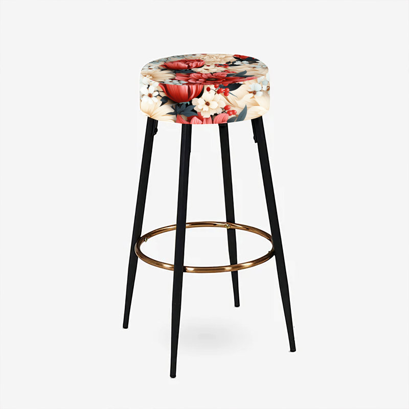 Ensemble de 2 tabourets de bar Coral Gingham