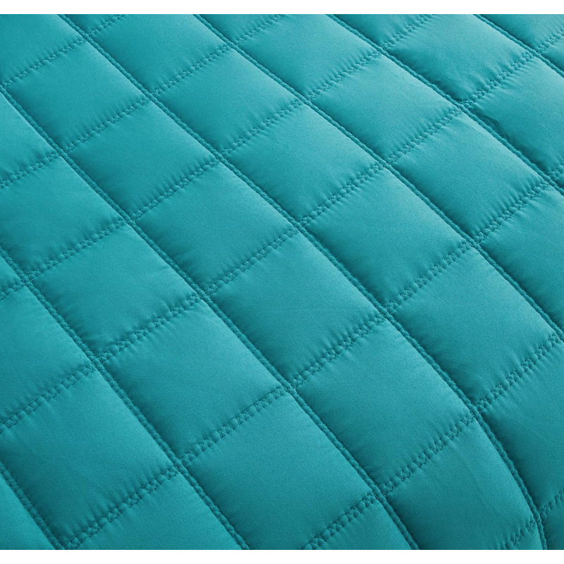 Tencel Modal Bedding Collection Cooling Blanket TENCEL Quilt Set, King Quilt + 2 King Shams, Teal