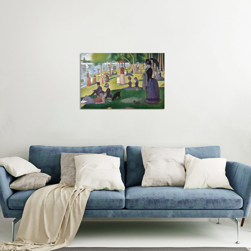 Dimanche après-midi sur l'île de La Grande Jatte par Georges Seurat - impression sans cadre, H 24 po x l 32 po x P 0,25 po