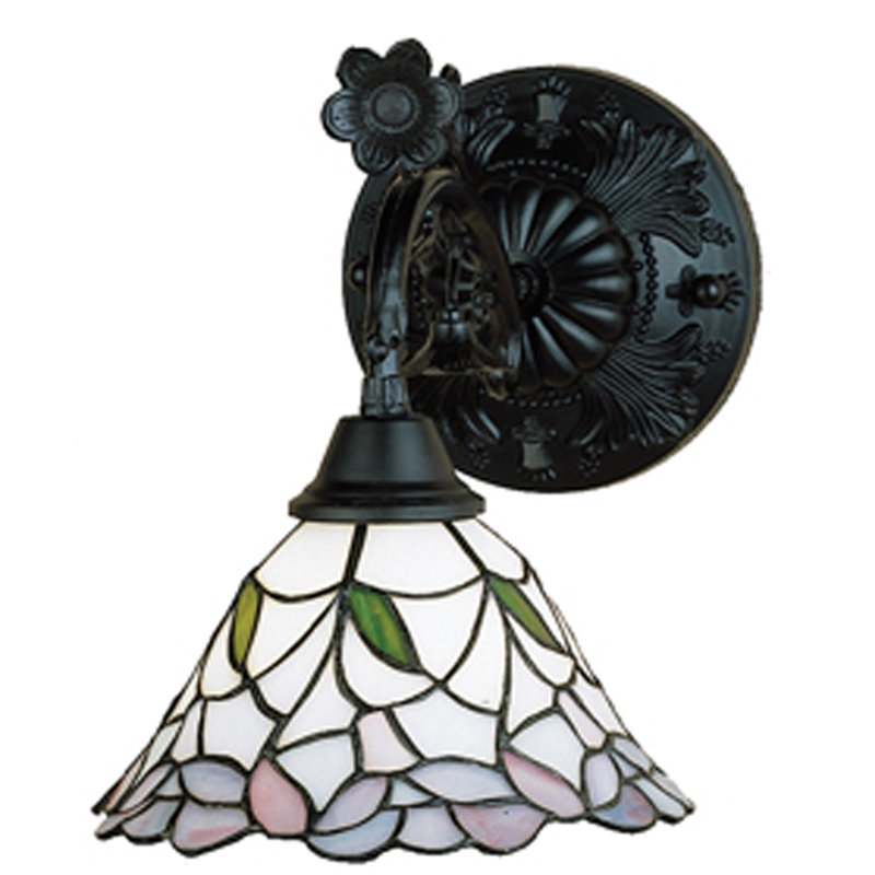 Applique à bras en bronze acajou à 1 lumière Daffodil Bell
