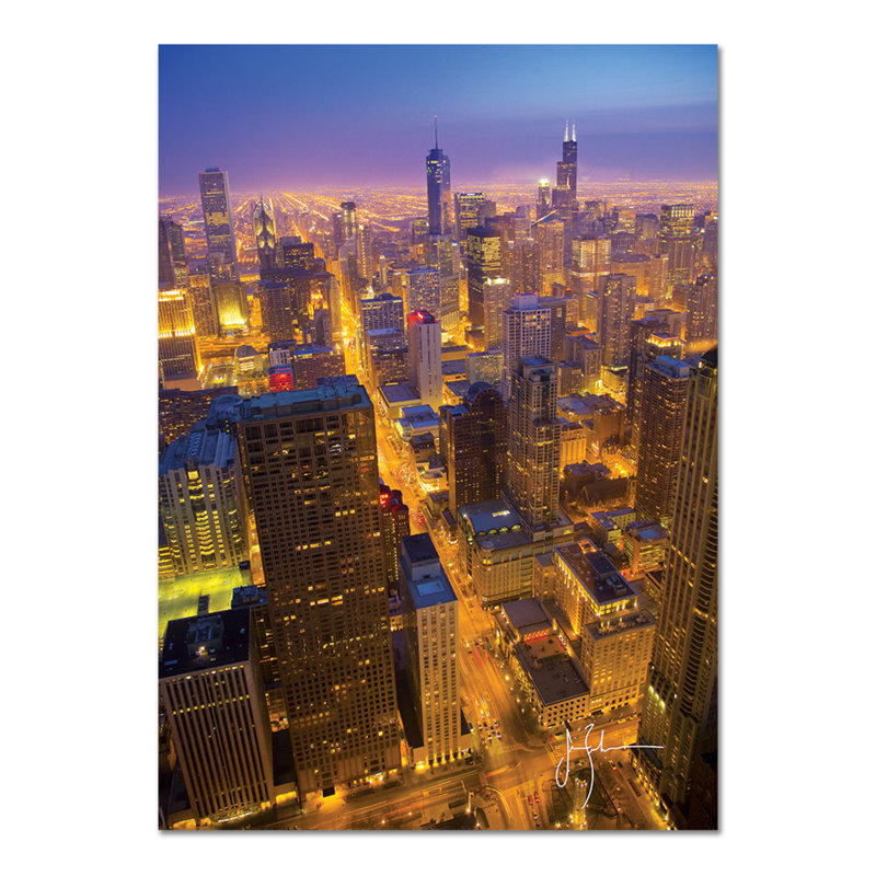 Chicago Skyline 1 Piece Painting, 95cm H x 65cm W