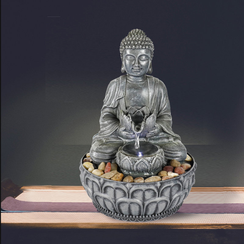 Fontaine de Bouddha d'intérieur en résine Breene