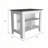 Cala Kitchen Island with Spacious Prep Table, 3 Open Storage Shelves, 4 Sturdy Legs and Comfortable Meal Prep Workstation Design for Modern, Functional and Organized Kitchen Island Table-1773847312-1773847313