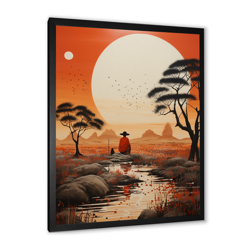 Barthe Coral Black Mexico Art the Agony I - reproduction d'art, Cadre photo noir, H 32 po x l 24 po x P 1 po
