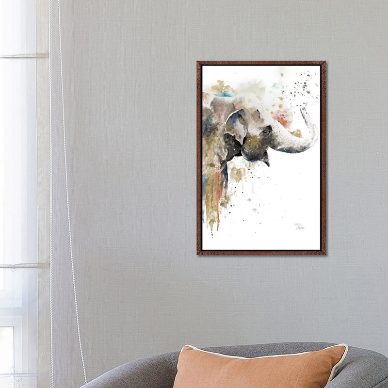 Water Elephant by Patricia Pinto - Gallery-Wrapped Canvas Giclée on Canvas, Classic Wood Floater Frame