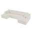 Canapé modulaire en forme de U de 132 po, canapé-lit Comfy avec poches latérales, canapé-lit en mousse à mémoire de forme minimaliste moderne en velours côtelé pour salon, aucun assemblage requis, beige