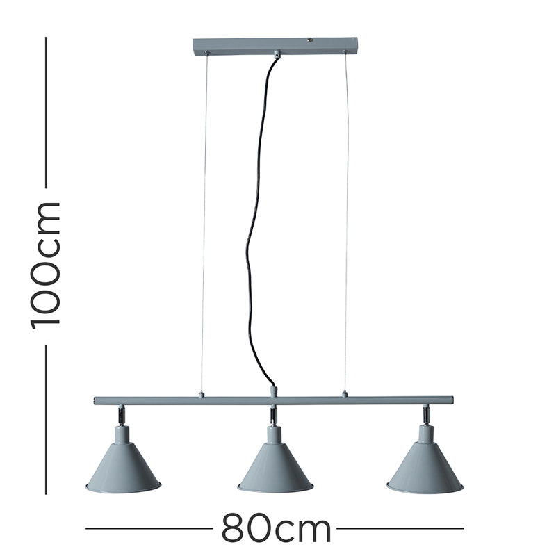 Westborough 4 - Light Black Kitchen Island Pendant