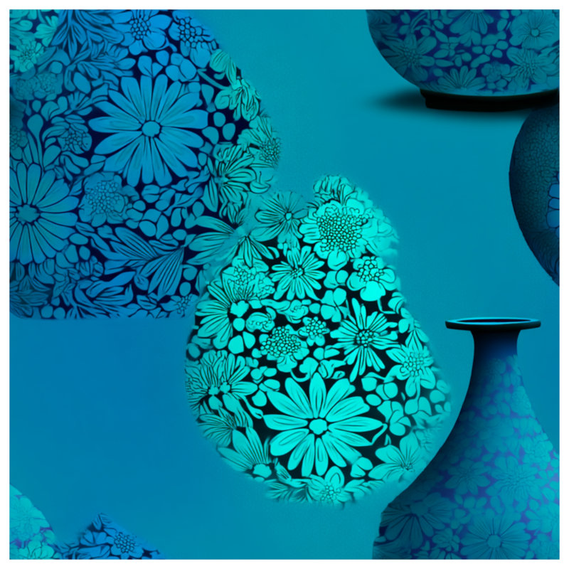 Couvre-lit matelassé à motif floral , Double