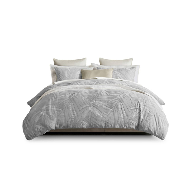 3 Pieces King Cotton Duvet Set,Light Gray, Light Gray, King Sheet Set + 2 Additional Pieces