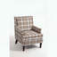 Upholstered Accent Chair – Linen Fabric & Nailhead Trim