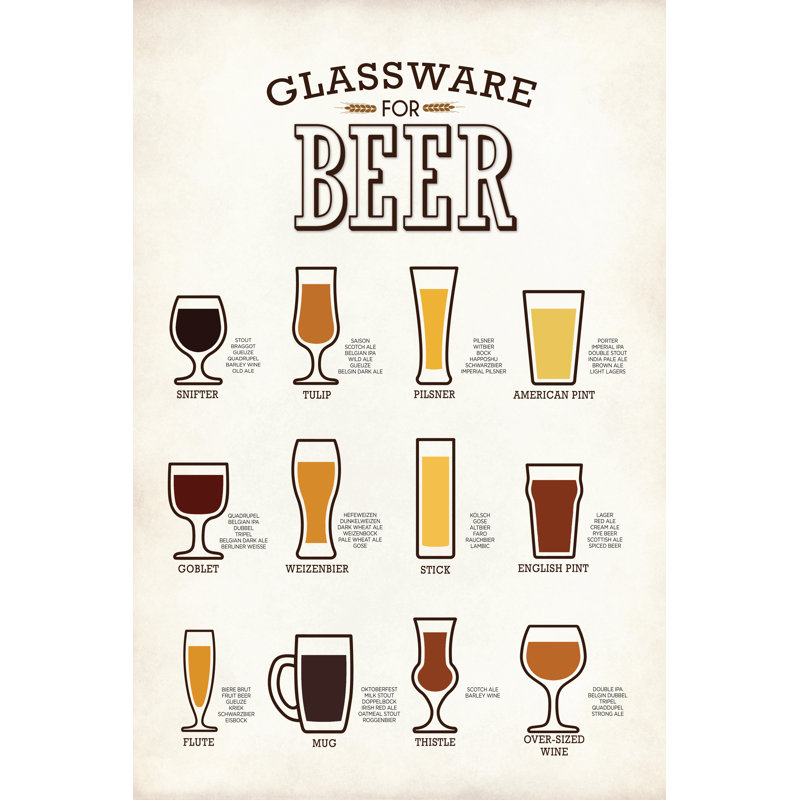 Beer Glasses - Wrapped Canvas Print, 122cm H x 81cm W x 3.8cm D