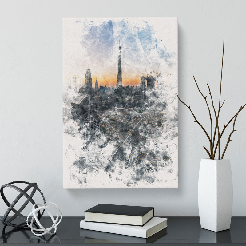 Skyline In Dubai - Wrapped Canvas, 76cm H x 50cm W x 3cm D