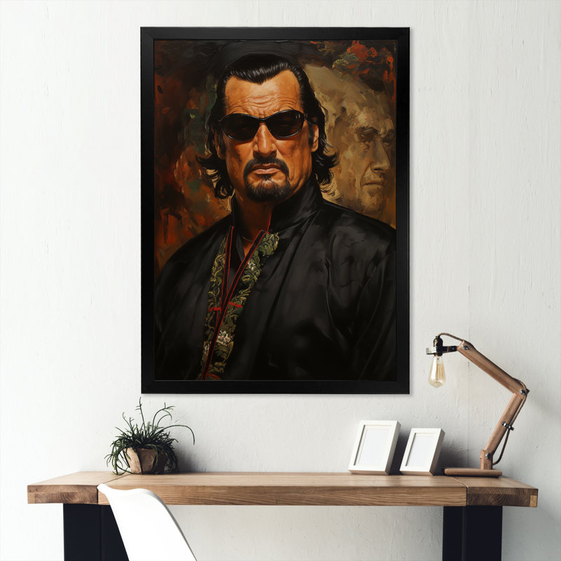 Portrait de Seagal par Kitterville Steven, H 32 po x l 24 po x P 1 po, Cadre photo noir