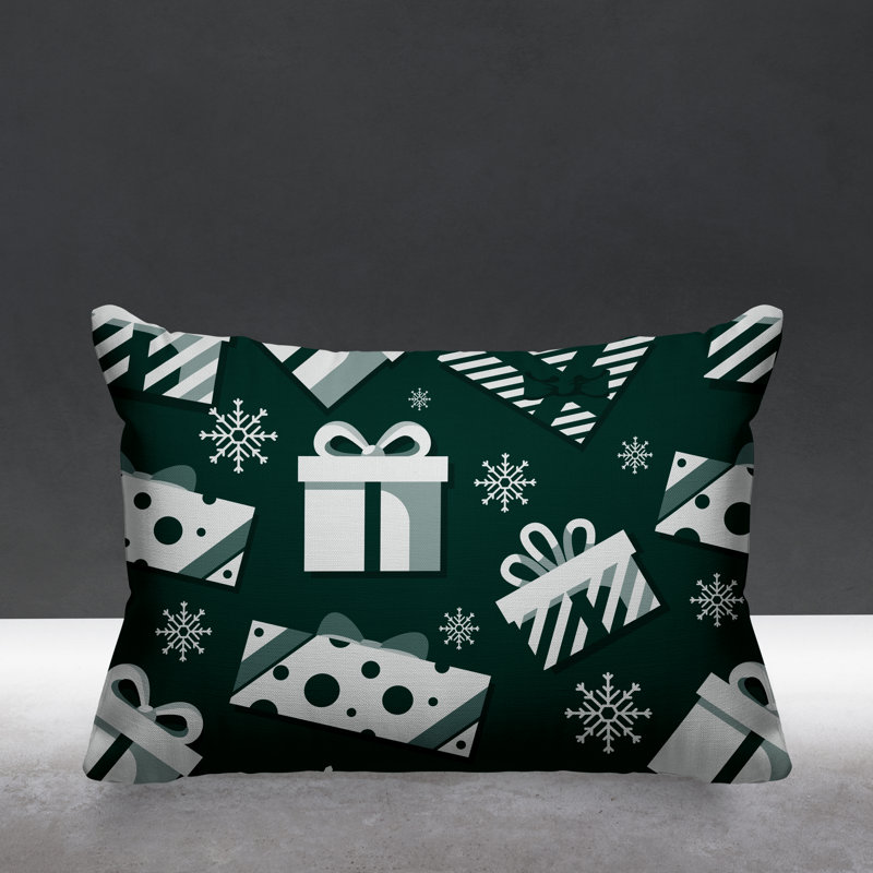 Coussin intérieur / extérieur Christmas Gift, Vert