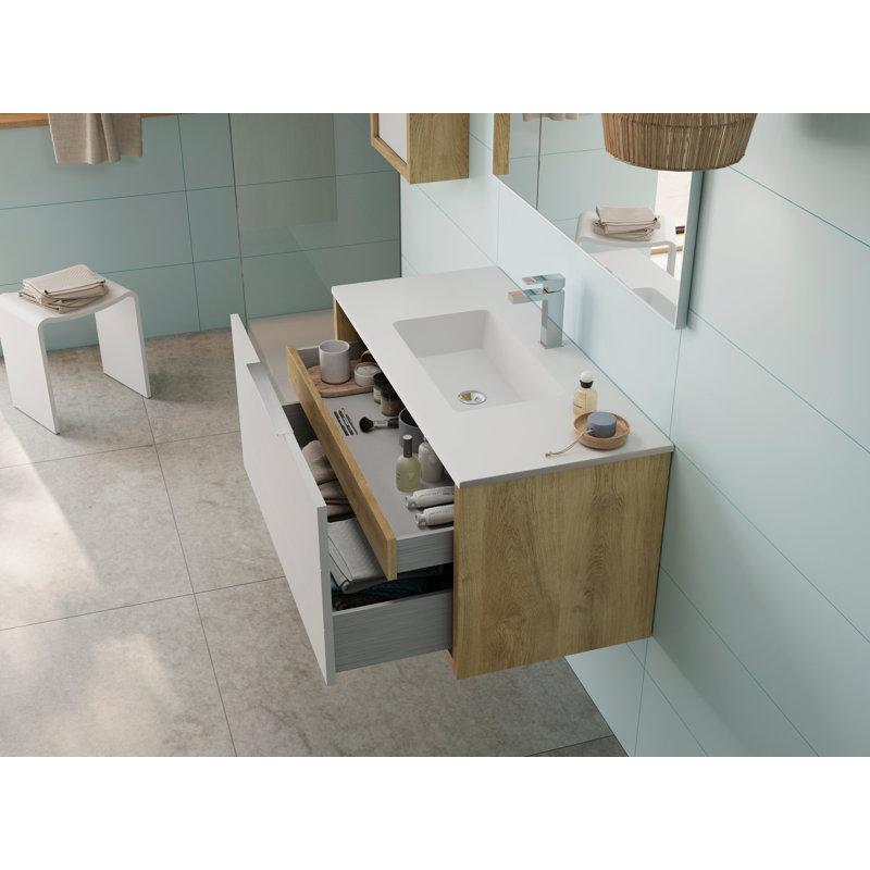 Meuble-lavabo 2 tiroirs 28 pouces DAX Modena, Chêne