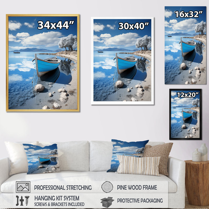 Gardunio Coastal Reflections I, H 32 po x l 24 po x P 1 po, Cadre photo blanc