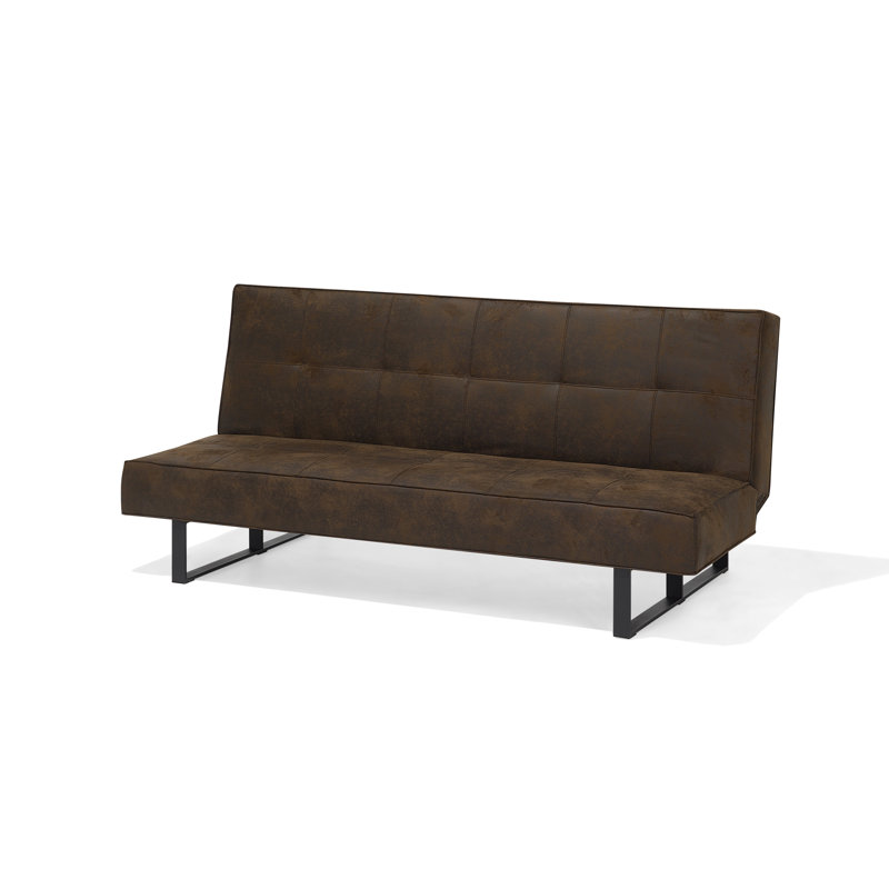 Liverpool 3 Seater Faux Leather Sleeper, Brown