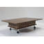 Table basse Mid-Century moderne à plateau relevable avec rangement géométrique / treillis-249089505