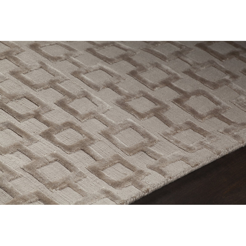 Tapis de surface beige tissé à la main Arctarus, 5 pi x 7 pi 6 po