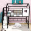 Lit mezzanine simple en métal avec toit-1306863267