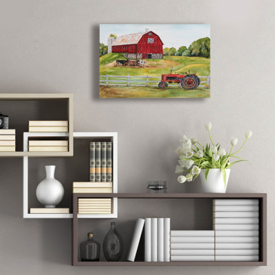 Art mural en verre acrylique, "Barn Barn B" par Jean Plout
