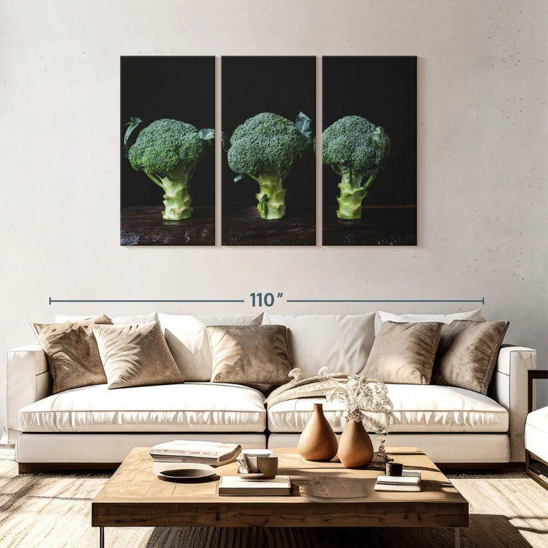 Yarlin Healthy Broccoli, 48" H x 74" W