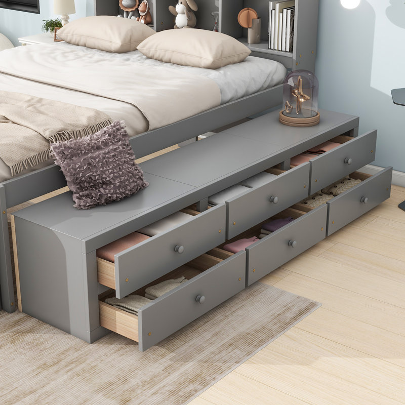 Aylissa standard pour enfants avec tiroirs, Gris