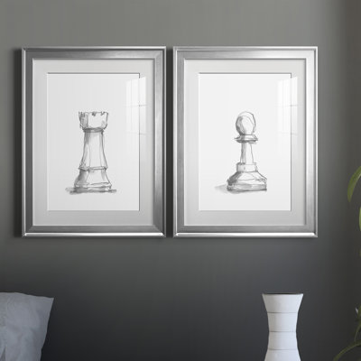 " Chess Piece Study V " 2 - Pieces