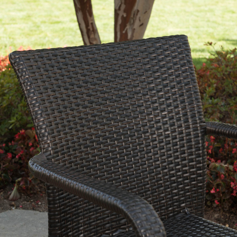 Lilley 6 - Person Wicker Patio Dining Set with Rectangular Table