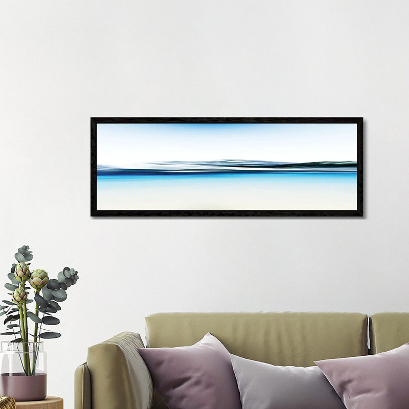 Beautiful And Serene by Angel Estevez - Panoramic Print on Canvas, 40.64cm H x 121.92cm W x 3.81cm D, Black Framed