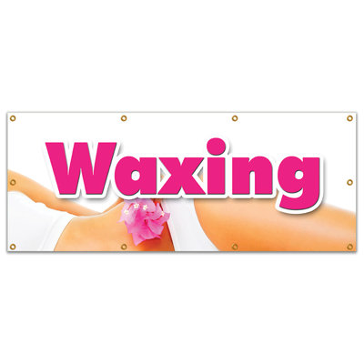 WAXING BANNER SIGN Brazilian Wax European Body Waxing Women Spa Salon
