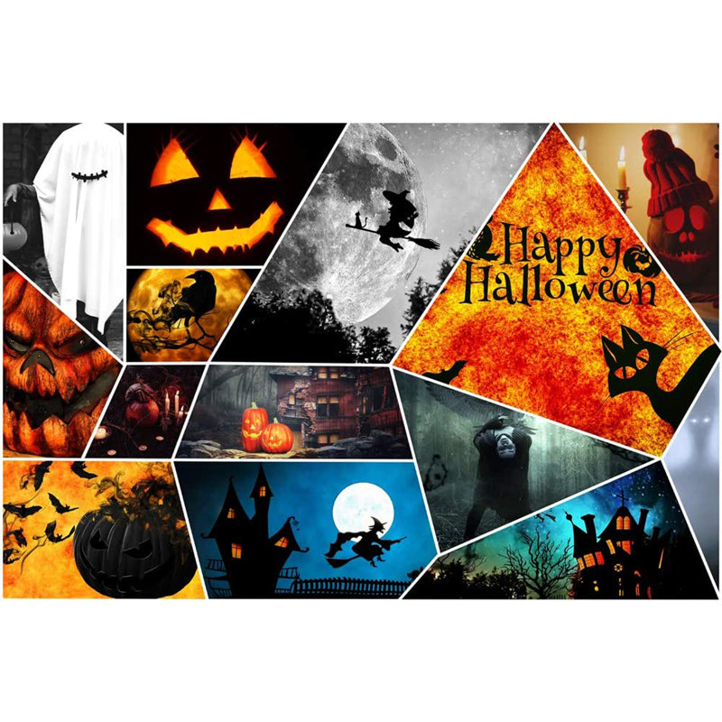 Adhésif mural d'Halloween à peindre, L 5,5 pi x L 8 pi