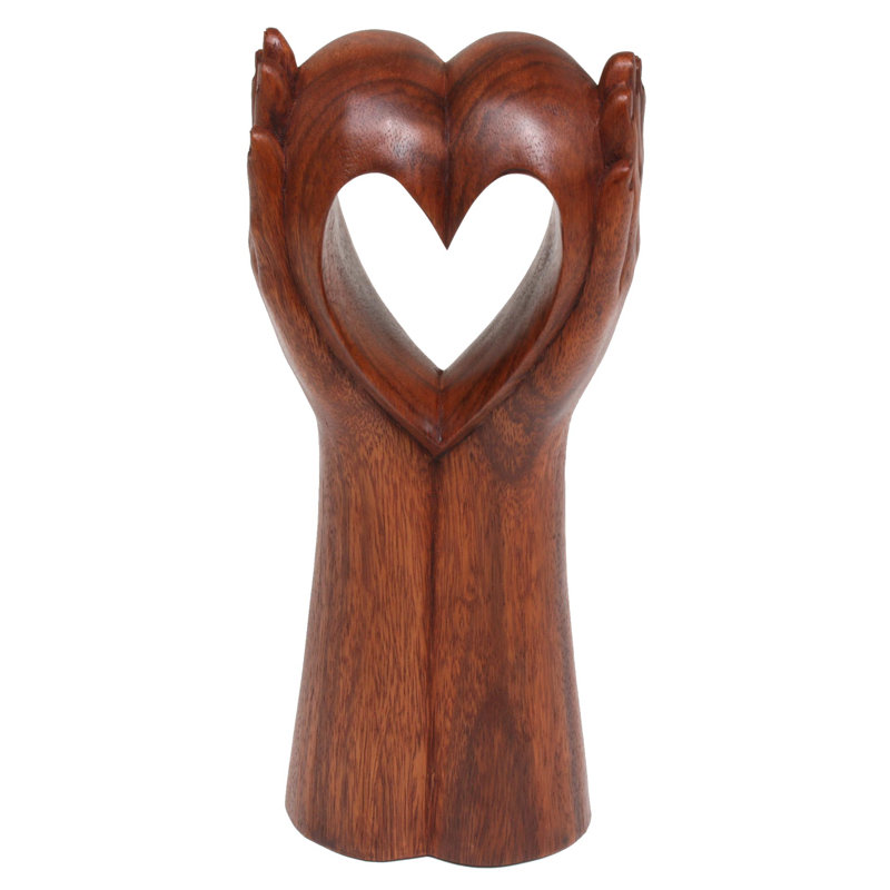 Sculpture en bois Dotan Faithful Heart