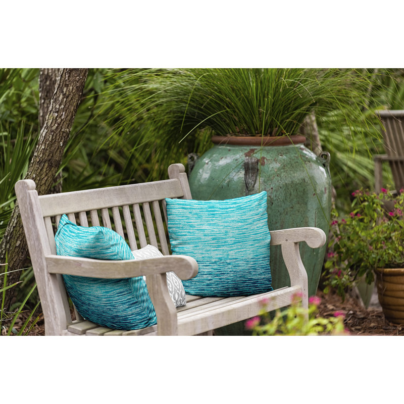 Housse de coussin d'extérieur carré Beach Insert, Turquoise, 16 po x 16 po