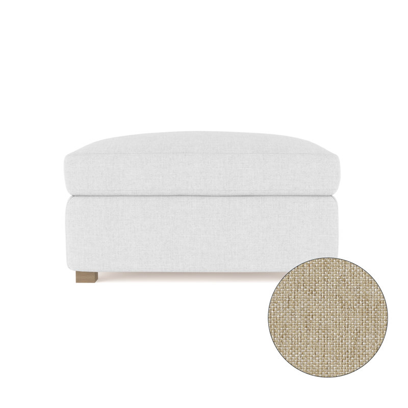 Repose-pieds Madison, Lin huître Pebble Weave, Naturel