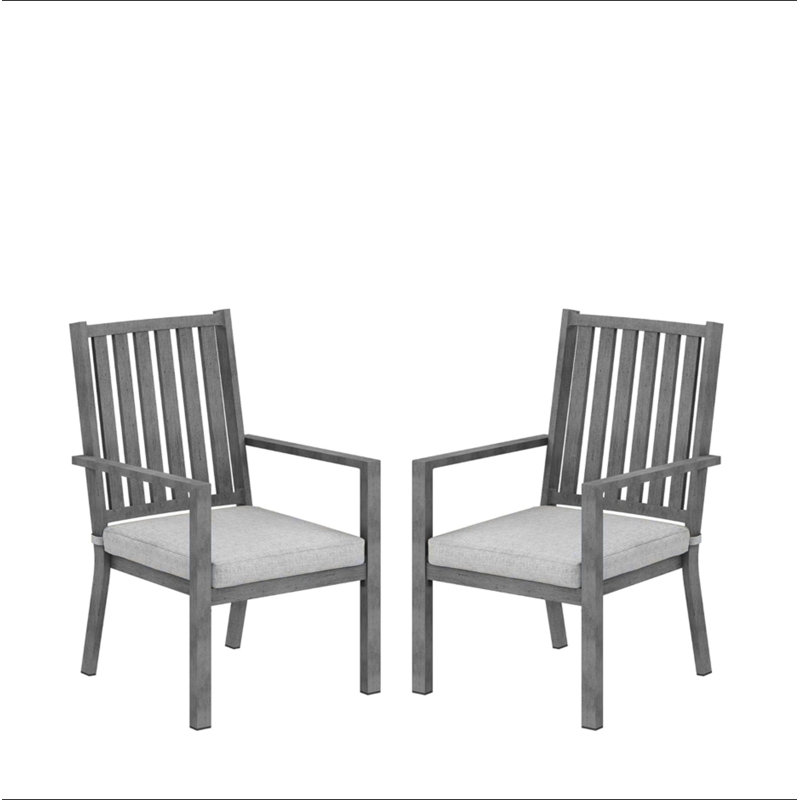 Chaises de patio 23 po toutes saisons, Gris, 2