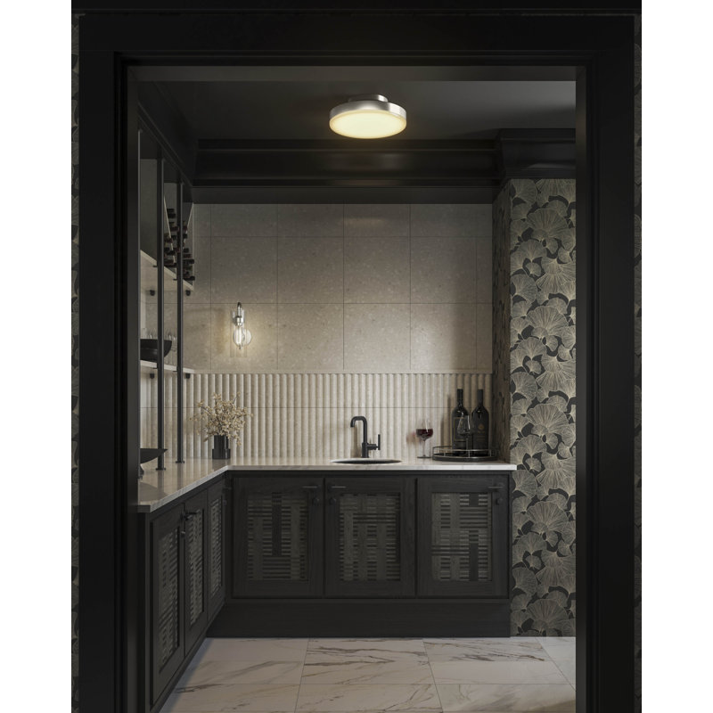 Purist 15 In. Flush-Mount, Brushed Nickel