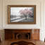 Art mural en toile noyer doré encadré pour le salon, la chambre à coucher, le bureau ou le vestibule - Décoration murale décorative avec fleur de cerisier-129334854-129334862