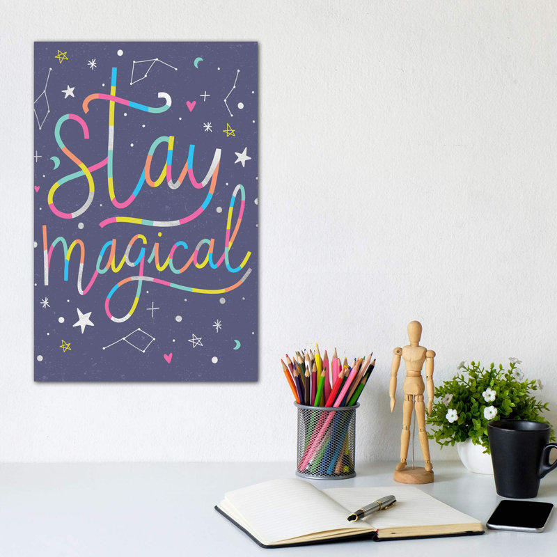 «Make Magic II» par Caroline Alfreds - impression d'art graphique, Pas de tapis, Toile tendue, H 12 po x l 8 po x P 0,75 po